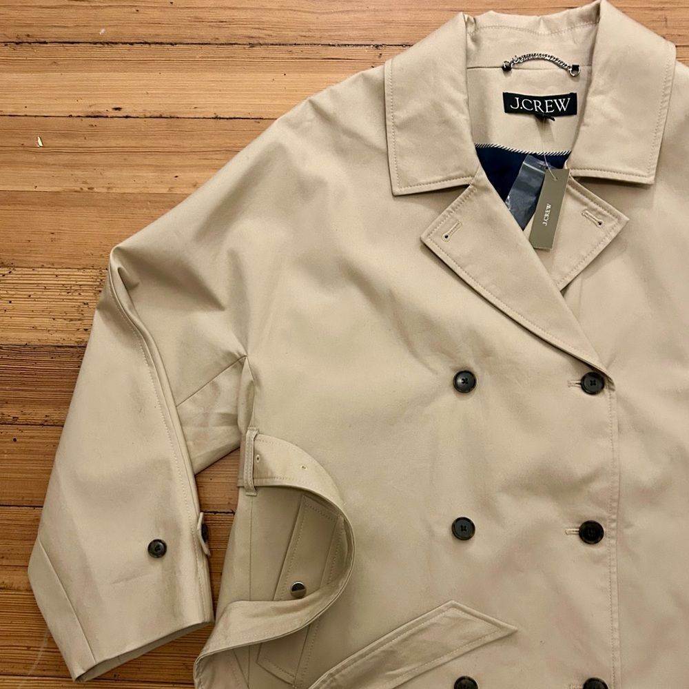 J.Crew Short Trench Coat. Size XL. NWT. - Picture 11 of 15